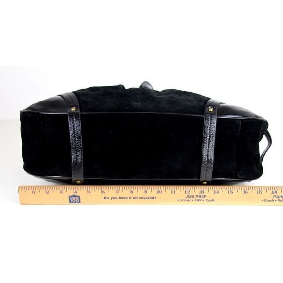 Timi & Leslie BLACK GENUINE LEATHER SUEDE BOHO TOTE SHOULDER BAG HANDBAG PURSE - Picture 9 of 12